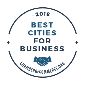 best cities for business badge